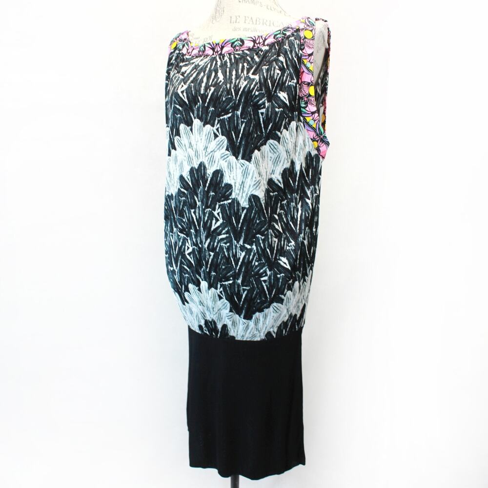 Custo Barcelona Vintage Multicolor Sleeveless Drop Waist Short Dress Size 4